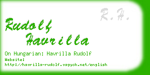 rudolf havrilla business card